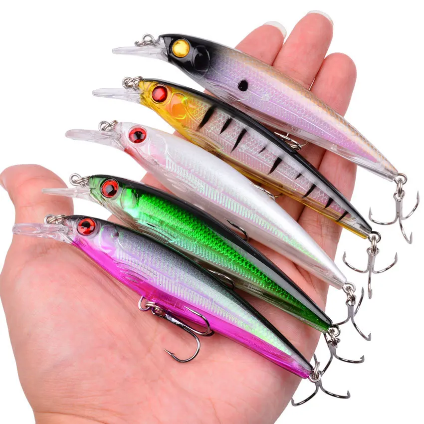 40pcs Classic Minnow Crank Bait Popper Fishing Lures Set Hard Bait Mixed Bass Bait Set Carp Fishing Swimbait Fishing Accessories