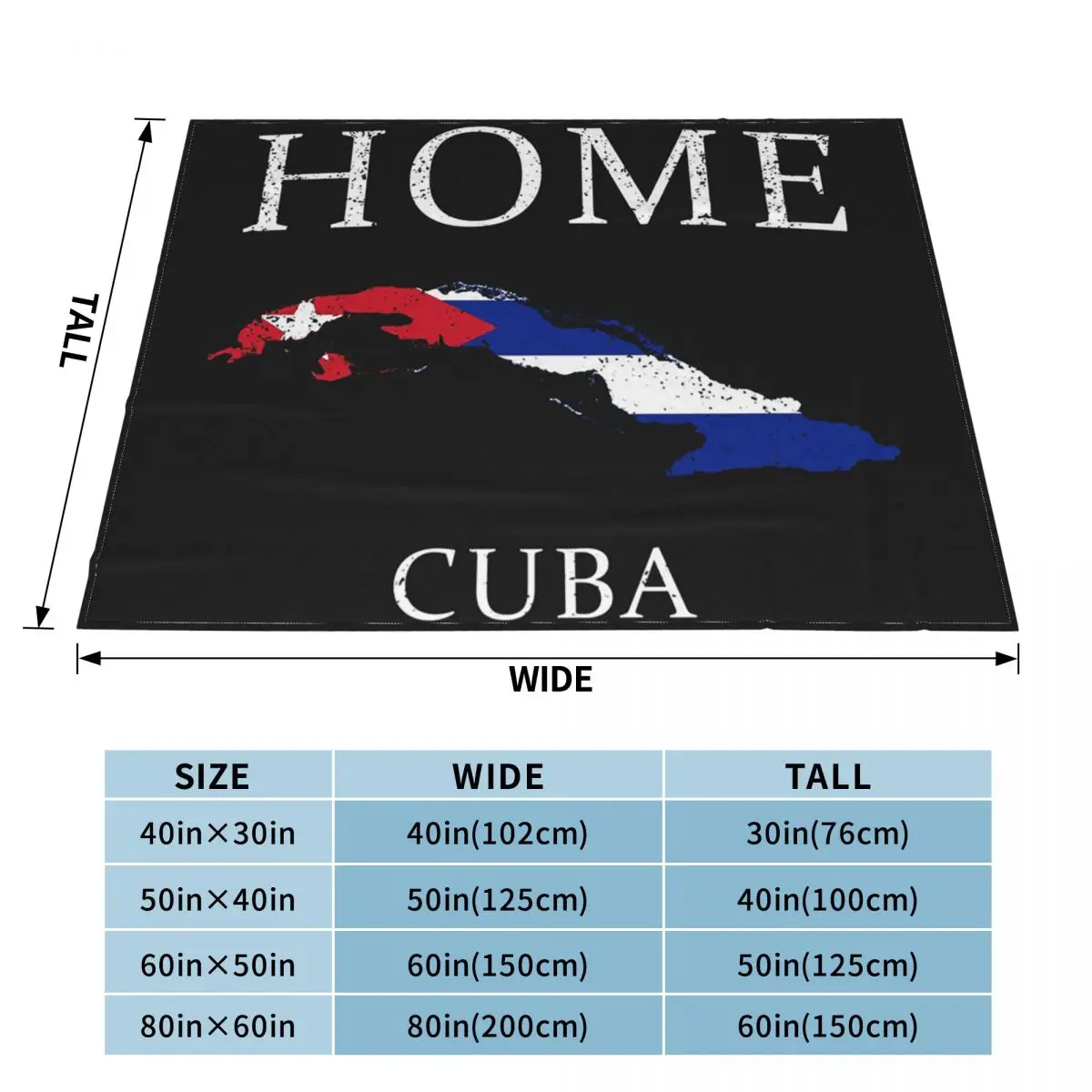 Cuba Cuban Havana Flag Blanket Soft Warm Flannel Throw Blanket Cover for Bed Living room Picnic Travel Home Couch