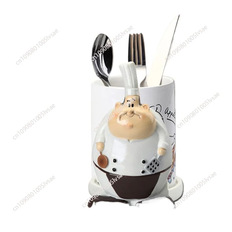 Kitchen Chef Knife Fork Cartridge Knife Holder Drain Chopstick Cartridge Storage Rack Restaurant Creative Ceramic