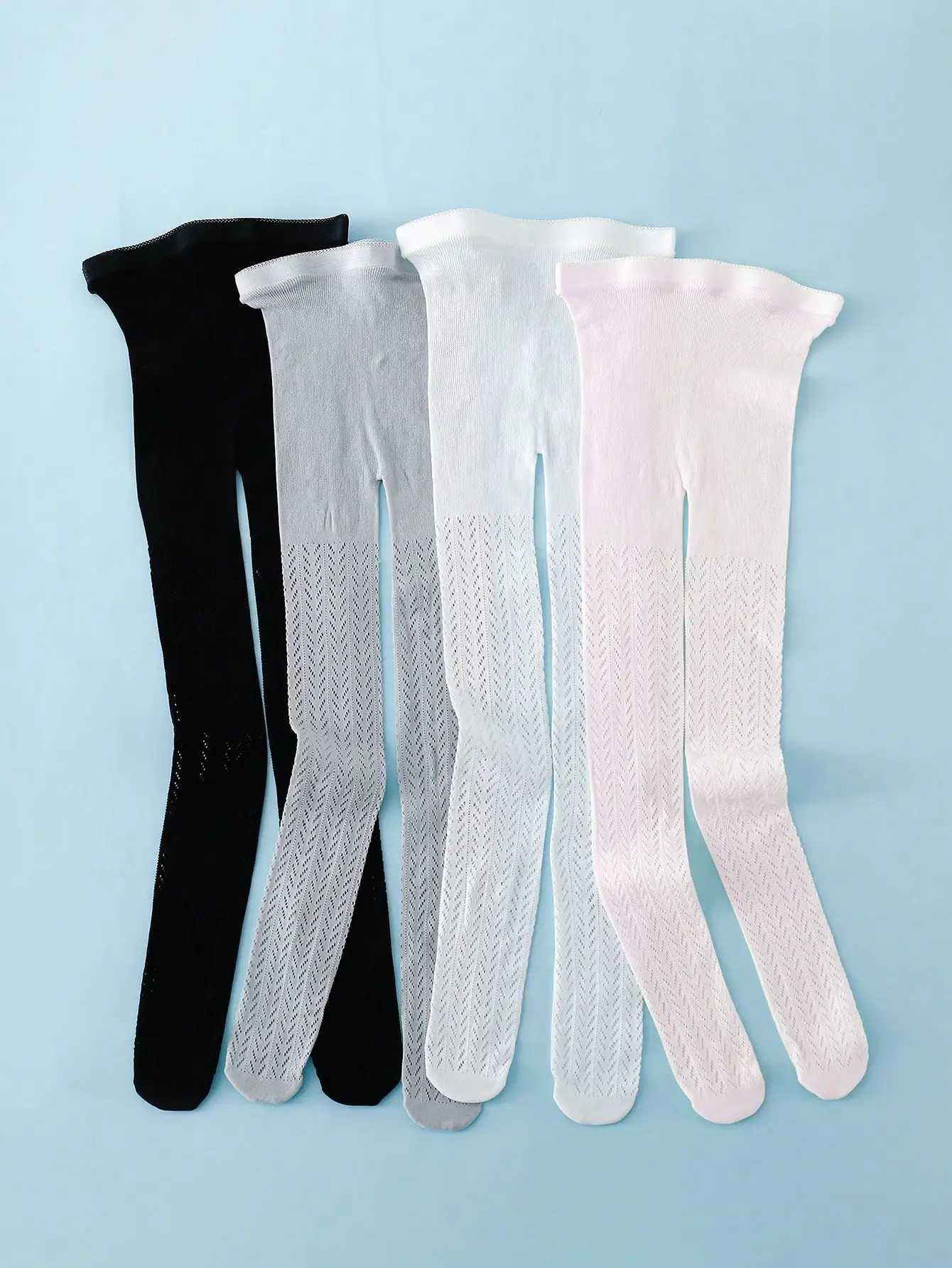 4-Pack Toddler Girls Lace Mesh Tights 1-11Y Breathable Summer Kids Leggings Anti-Mosquito Pants for Playdates & Everyday Wear