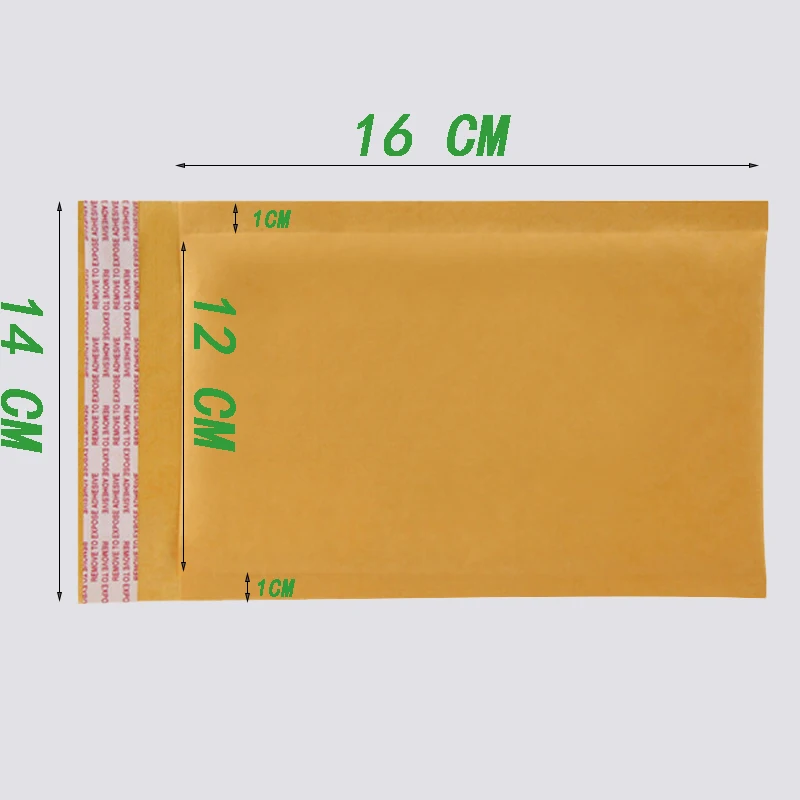 10 Pcs Yellow Thickened Big Kraft Paper Envelope Bubble Bag Clothing Product Document Envelope Express Mail Self adhesive Bag