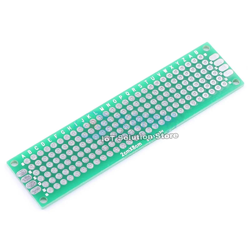 2x8cm 2.54 Hole Spacing 0.95 Hole Diameter 1.6mm Thick Pegboard Breadboard All-purpose Board