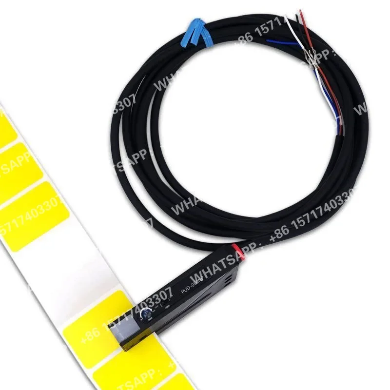 Rebobinador de etiquetas tipo U-Slot PUD-050NP, interruptor fotoeléctrico de etiquetas de color autoadhesivas, sensor de etiquetas