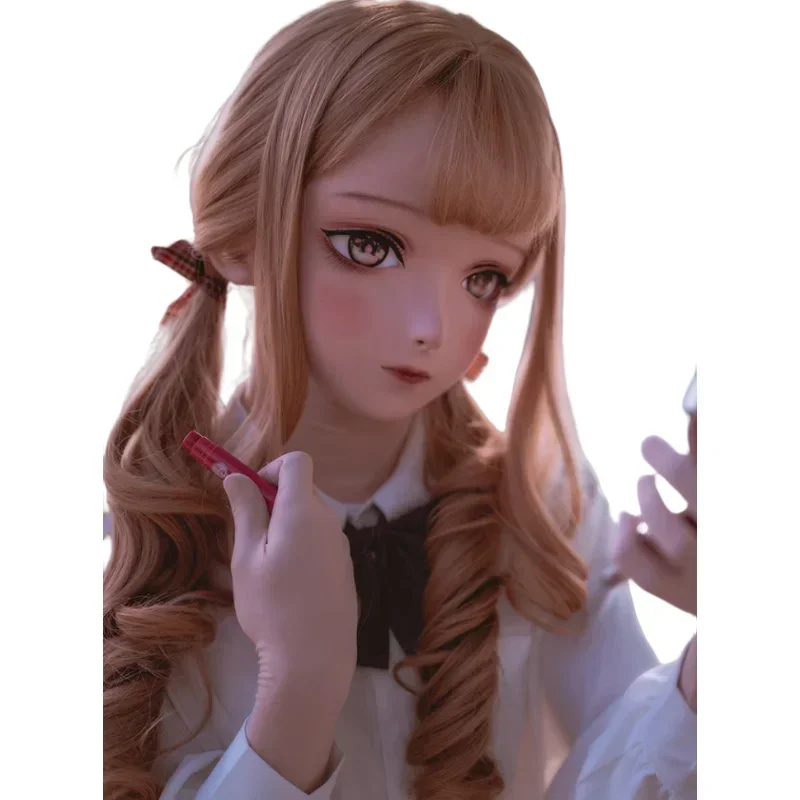 (LiLi Mask-131) Sweet Girl BJD Resin Head Mask Custom Cosplay Japan Anime Silicone Kigurumi Mask Cross Dressing Lolita Doll