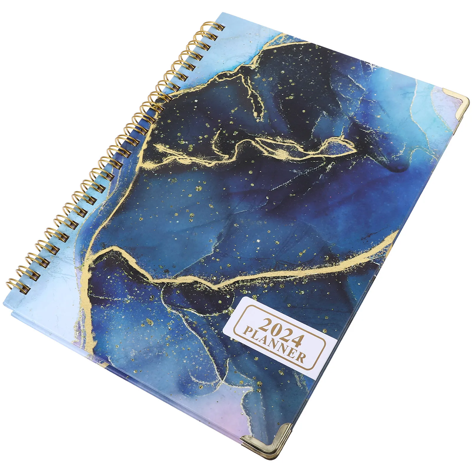 

Ежедневник на 2024 год на английском языке, формат А5, на спирали, для ежемесячного и еженедельного планирования, легкий, для студентов, офиса, школы, путешествий, дневник