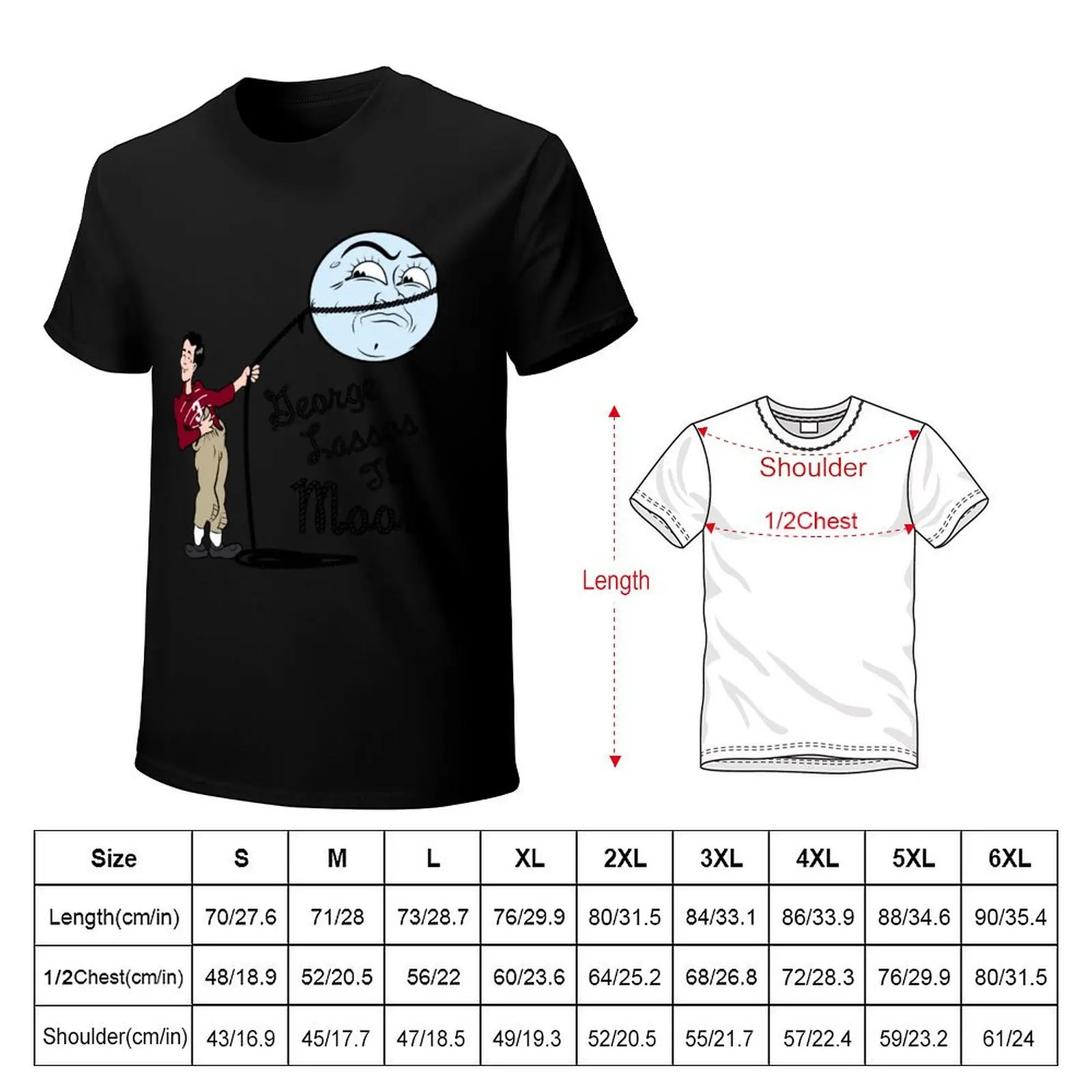 George Bailey Lassos The Moon Wonderful Life T-Shirt Breathable Sportswear T-Shirt for Men