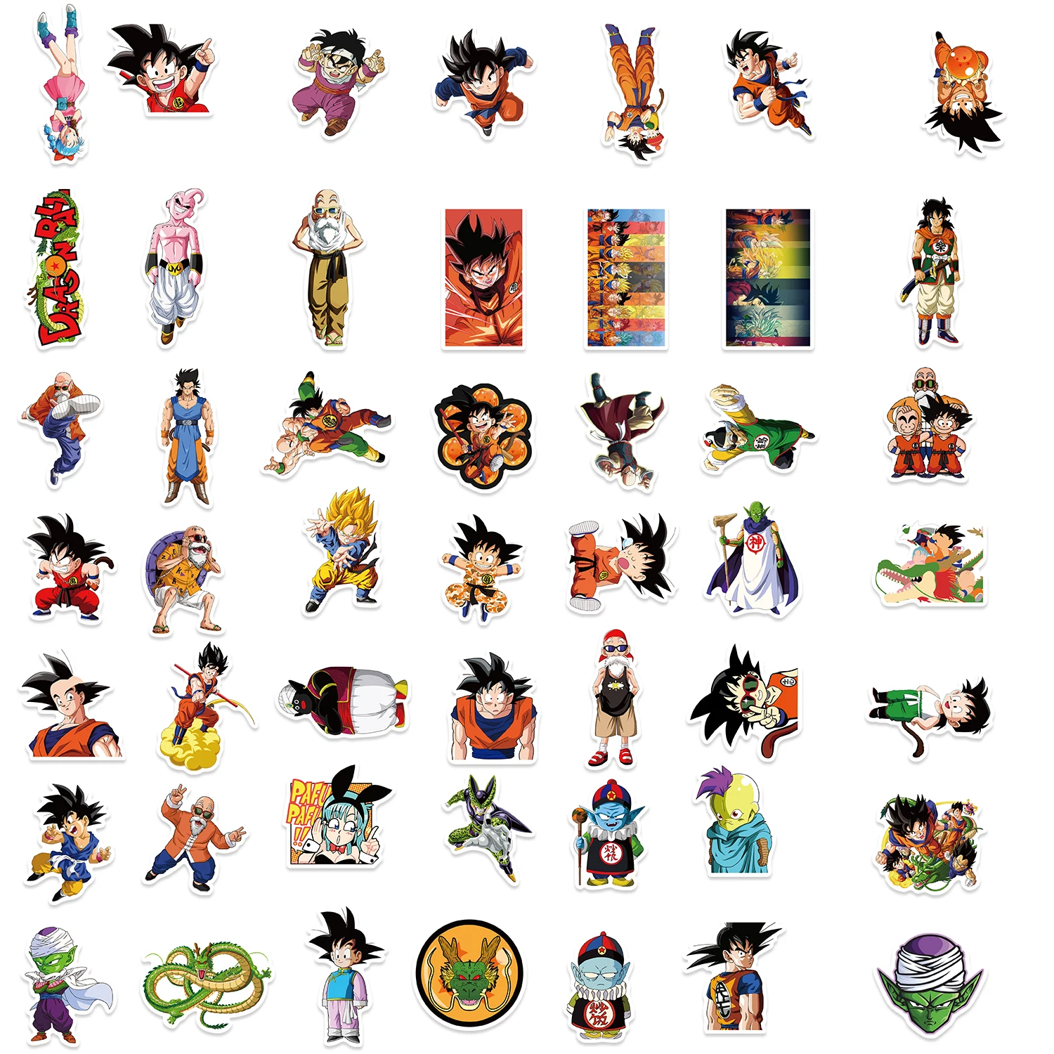 50pcs Dragon Ball Stickers Anime Cartoon Cool Laptop Phone Skateboard Guitar Decoration Graffiti Sticker Kids DIY Decal Gift Toy