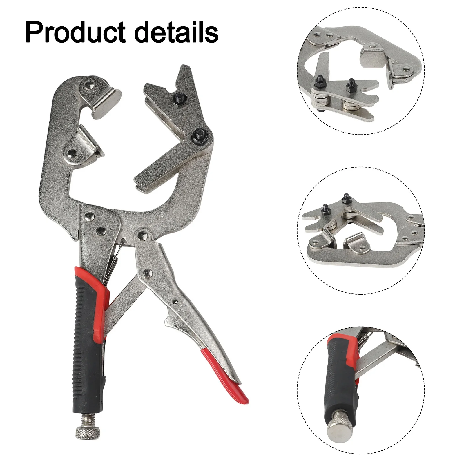 10 Inch Adjustable Welding Pipe Pliers C Clamp Locking Tool With 270 Degree Rotary Grip For Square Round Tube Wood Working