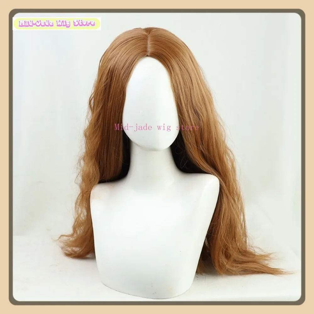 

Wanda Visual Scarlet Witch Cosplay Wig Anime Cosplay Party Simulation Synthetic Hair Long Hair Micro Curl Mid-jade Wig Store