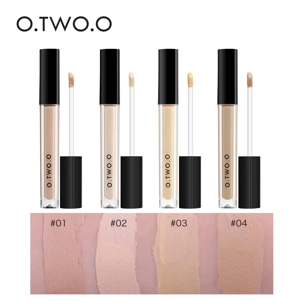 Wholesale O.TWO.O Makeup Concealer Liquid Contour Full Coverage Eye Dark Circles Blemish 4 Colors Dark Skin Face Cosmetics