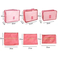 6pcs Set Travel Storage Bags Suitcase Packing Set Storage Cases Portable Luggage Organizer Clothes Shoe Foldable Organizer 3