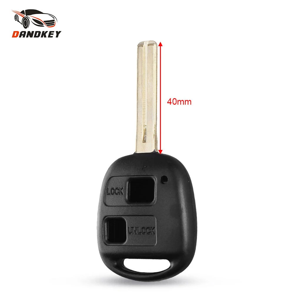 

Dandkey 10PCS/LOT For Lexus Uncut Blade TOY40 40MM Replacement Housing Shell Remote Key Case Fob 2 Button key shell
