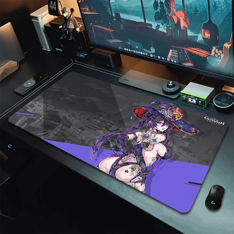 Genshin Impact NSFW-Tapis de souris gamer Hentai, avec gros seins, couleur chair, pour ordinateur, clavier, sexy