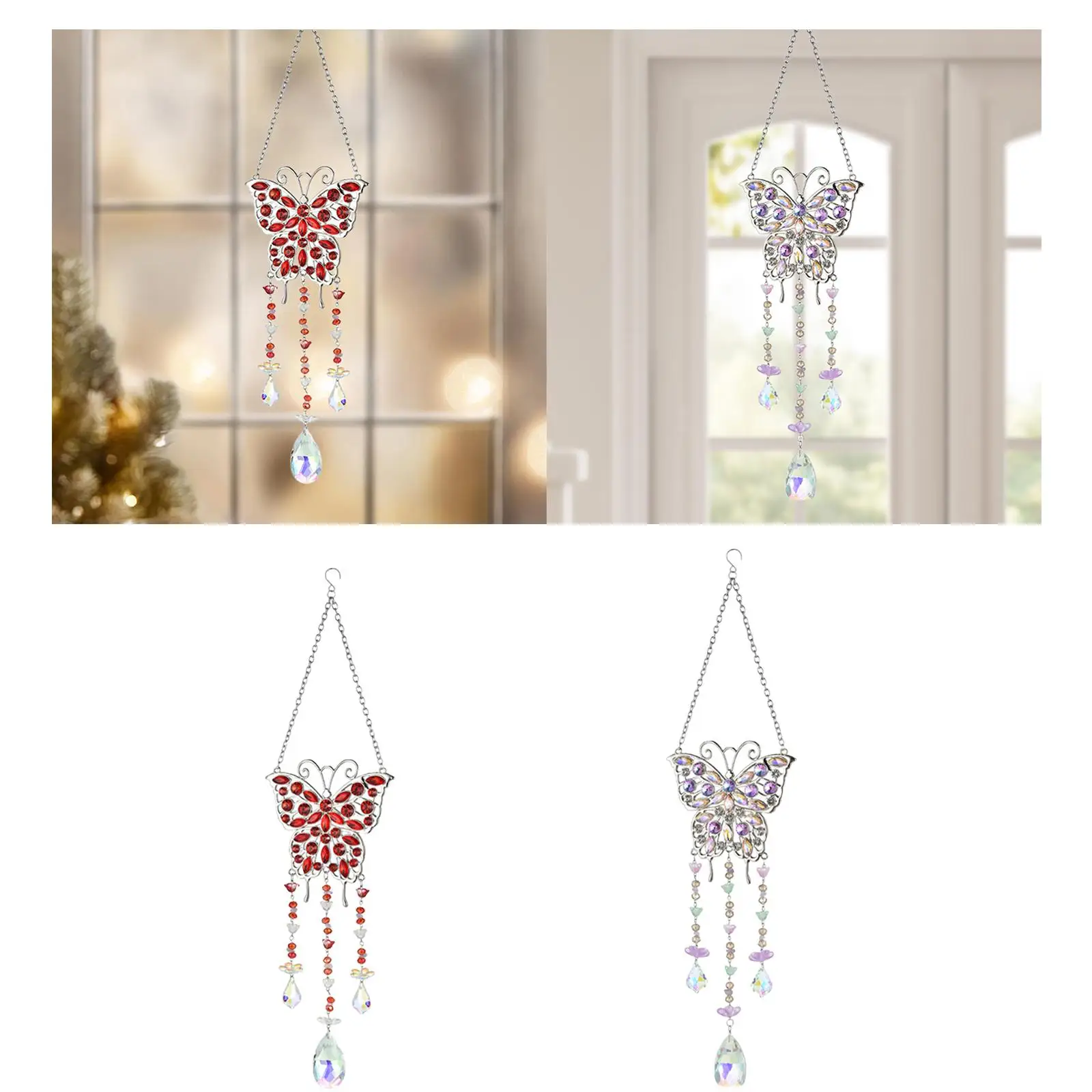Hanging Butterfly Colored Maker Gift Prisms Colored Maker for Window Porch Garde