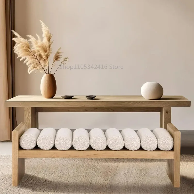 Waverly Collection Modern Contemporary Bench, Solid Wood Rich Natural Finish - 52