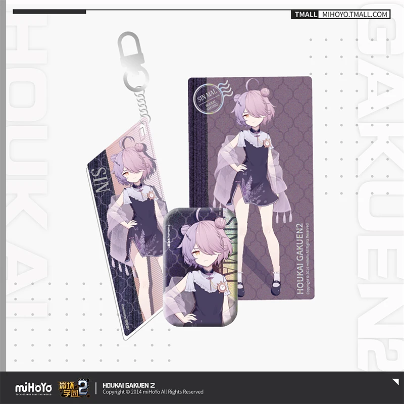 Honkai Impact 2rd Official Merch miHoYo Original Authentic cheongsam series Peripherals Acrylic Pendant postcard Set