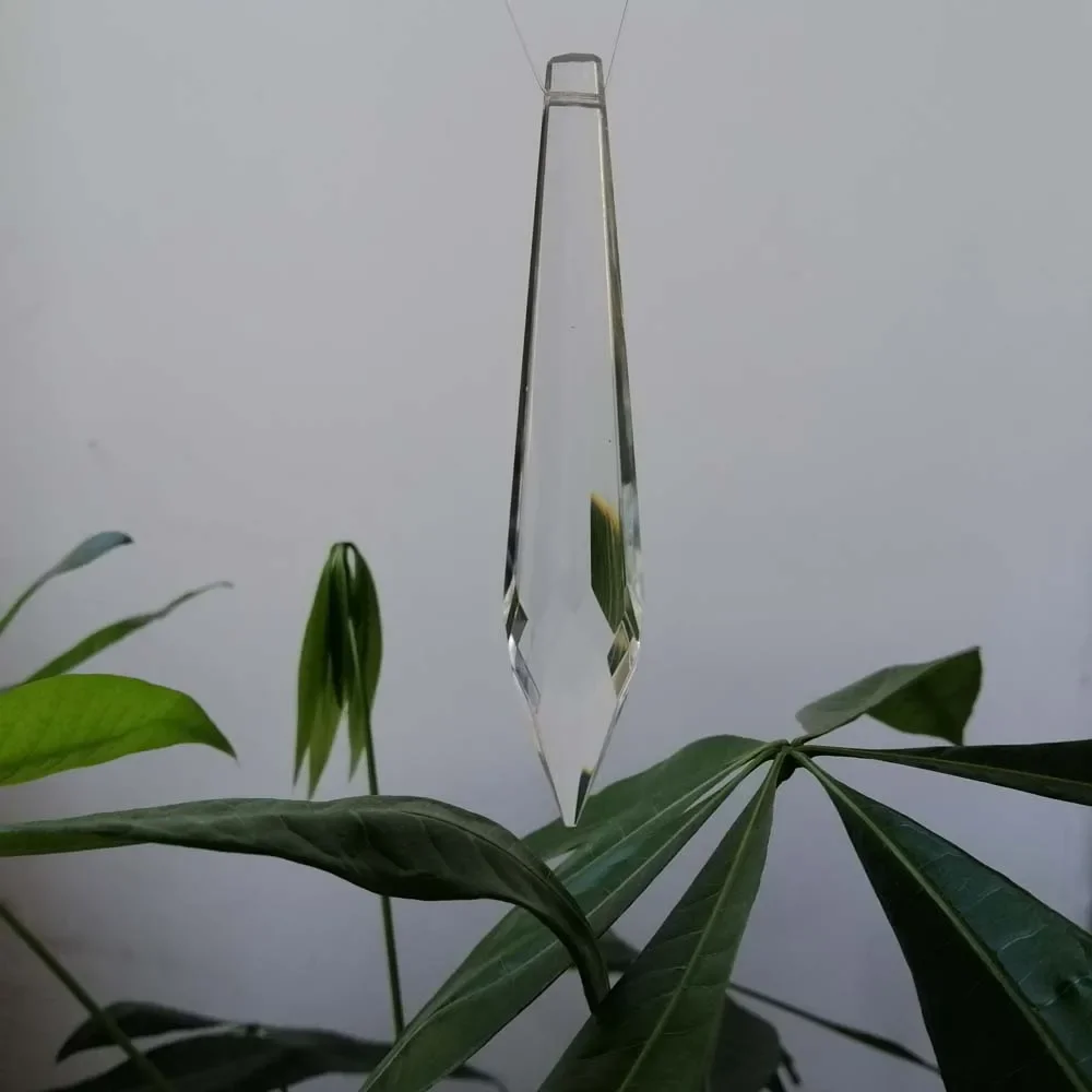 

Camal 2 шт. 100 мм мультигранная сосулька капля стекло хрустальные призмы подвески лампа освещение люстра подвесной SunCatcher домашний декор