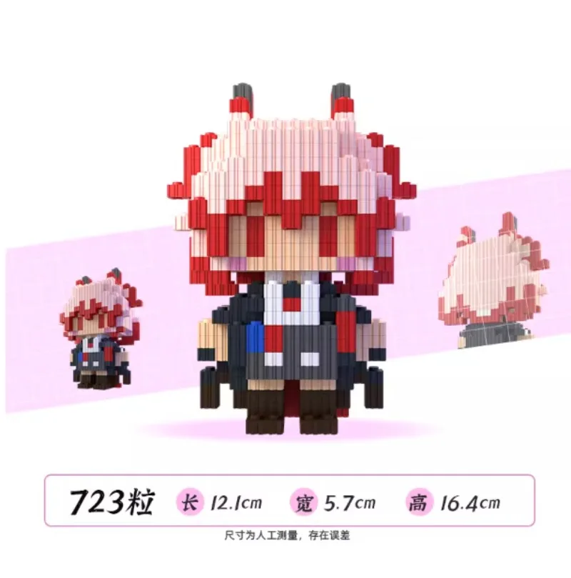 Arknights Fiammetta Exusiai Typhon Cosplay Cartoon Anime Figure 3D Assembly Bricks Anime Handmade Model Adorn Halloween Gift