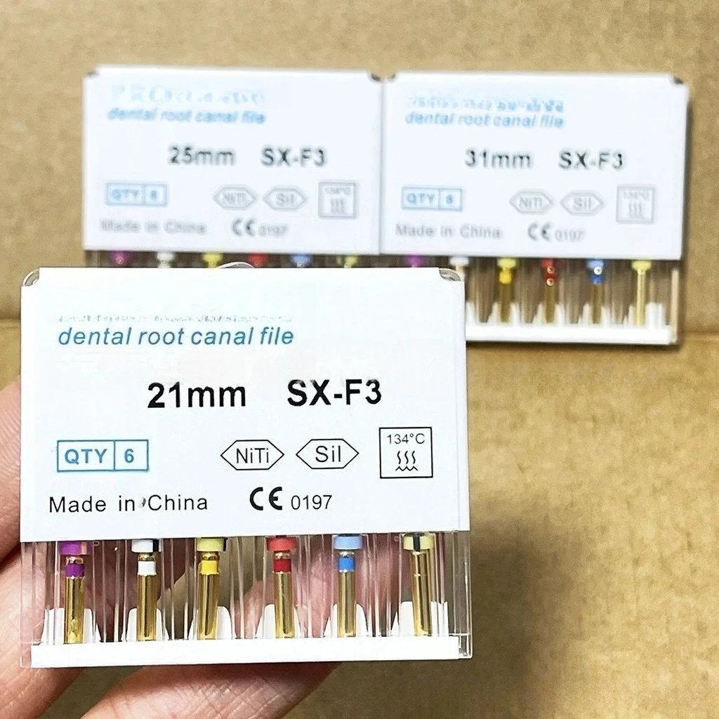 5Boxes Dental Root Canal Files Niti SX-F3 21MM 25MM 31MM Dental Rotary Universal Engine