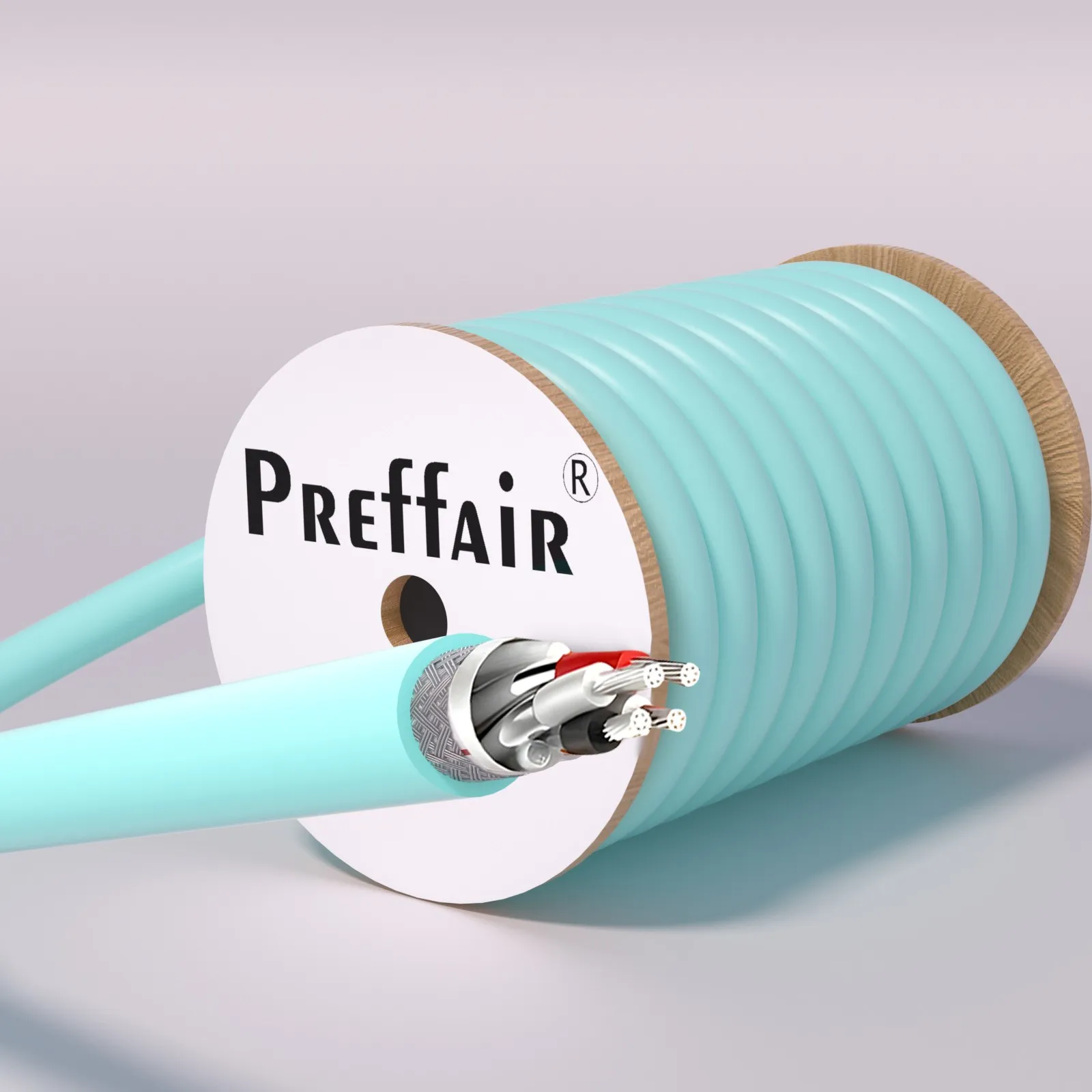 Preffair Pure Silver Audio Cable Teflon Insulation 4N Silver Conductor with Foil and Silver-Plated Shielding