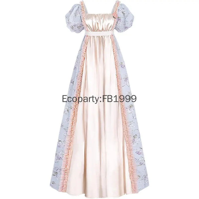 New Medieval Victorian Vintage Elegant Dress for Women European Era Regent Ball Gown Tea Party Dress Halloween Carnival Costume - view 2