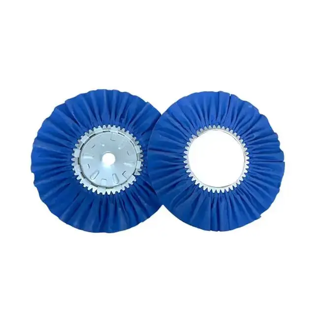 Blauw Luchtkanaal Polijsten Doek Wiel, Ijzeren Kern Doek Wiel, 16 Lagen/Ruw Polijsten, Metaal Polijsten, 1Pcs