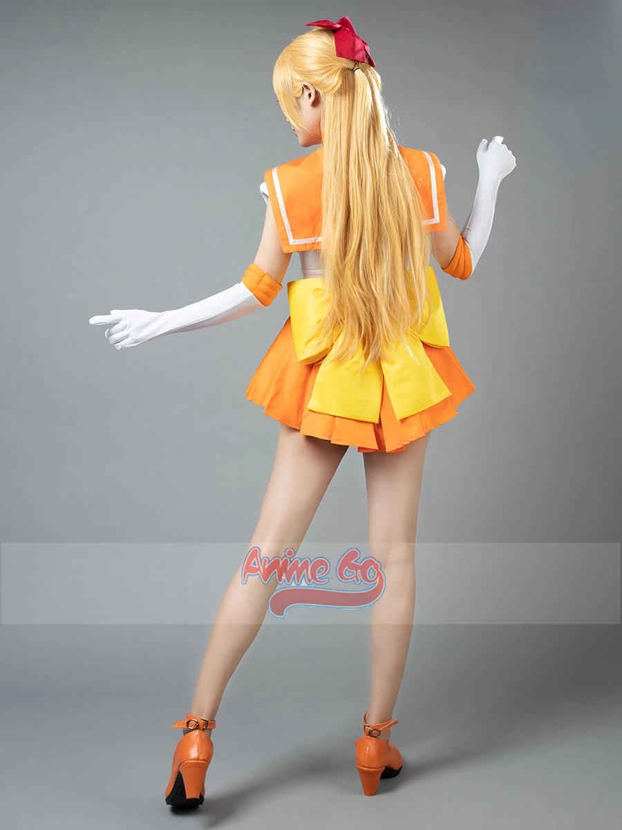 Anime Sailor Venus Minako Aino costumi Cosplay Bow Dress bambini adulti taglia mp000348