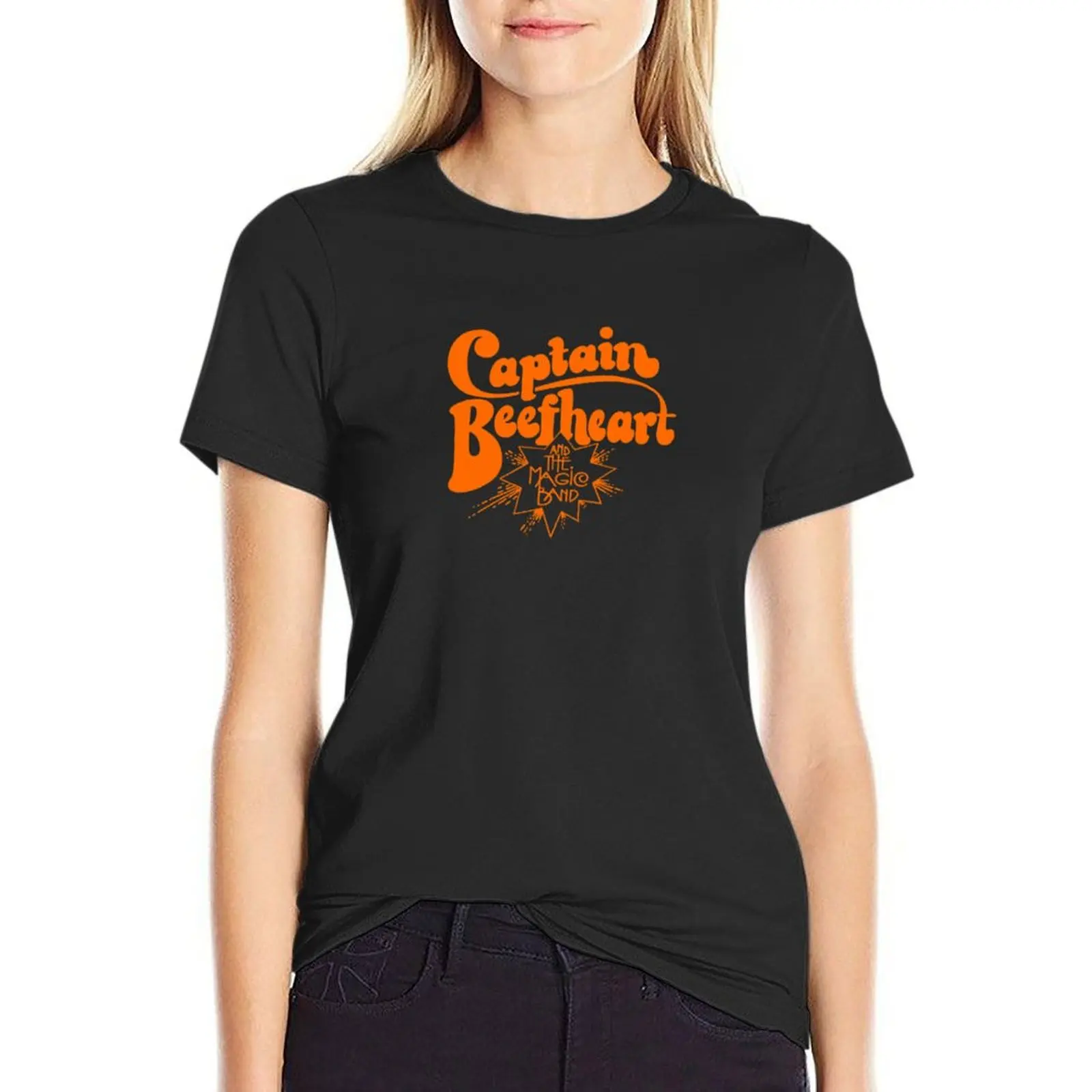 

Captain Beefheart And The Magic Band T-Shirt Female clothing Blouse tops blacks Women t shirt