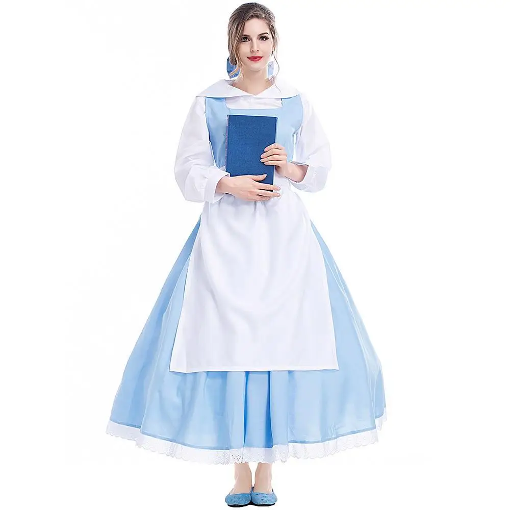 

loween Costume Bell Art Photoaphy Blue White Anime Cartoon Maid ey Princ Skirt Women's Dr orm Cusized