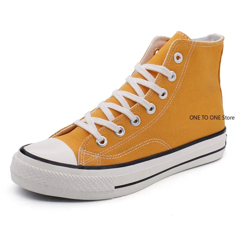 

Men's Sneakers Lace-Up Canvas Shoes Unisex Vulcanization Shoes Casual Simple Comfort Breathable Trendy High Top Sapatos Formais