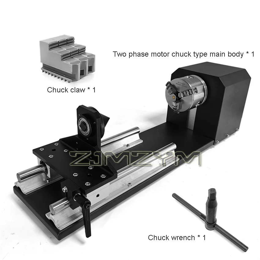 Rotary Laser Engraving Marking Attachment With Chucks 2Phase 3Phase Stepper Motor Cutting Machine With Telescopic Fixture