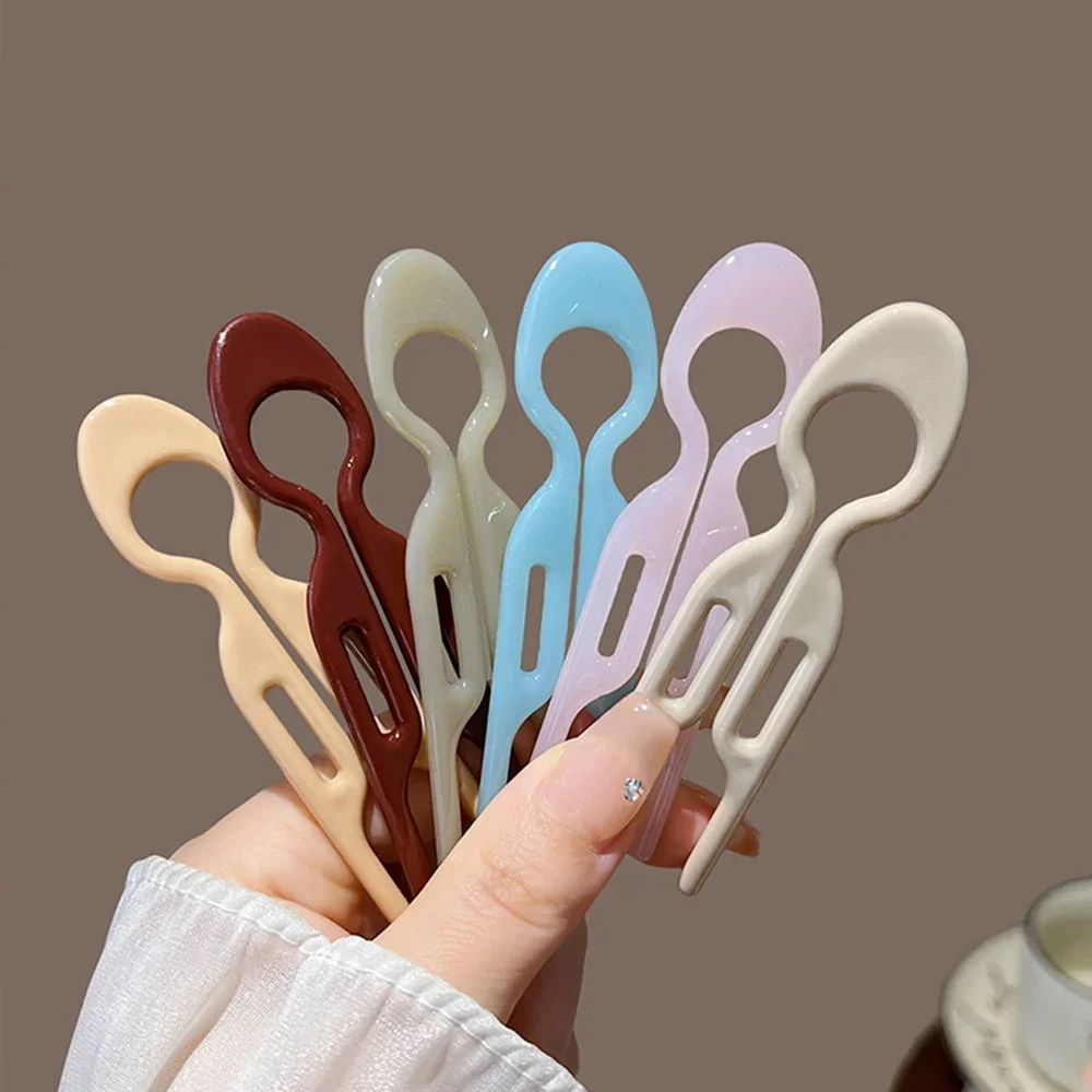 HOT Design Retro Barrettes Hair Bun U-Shaped Hair Sticks Clip Hairpins Woman Girls Ponytail Meatball Head Sweet Hair Accessories