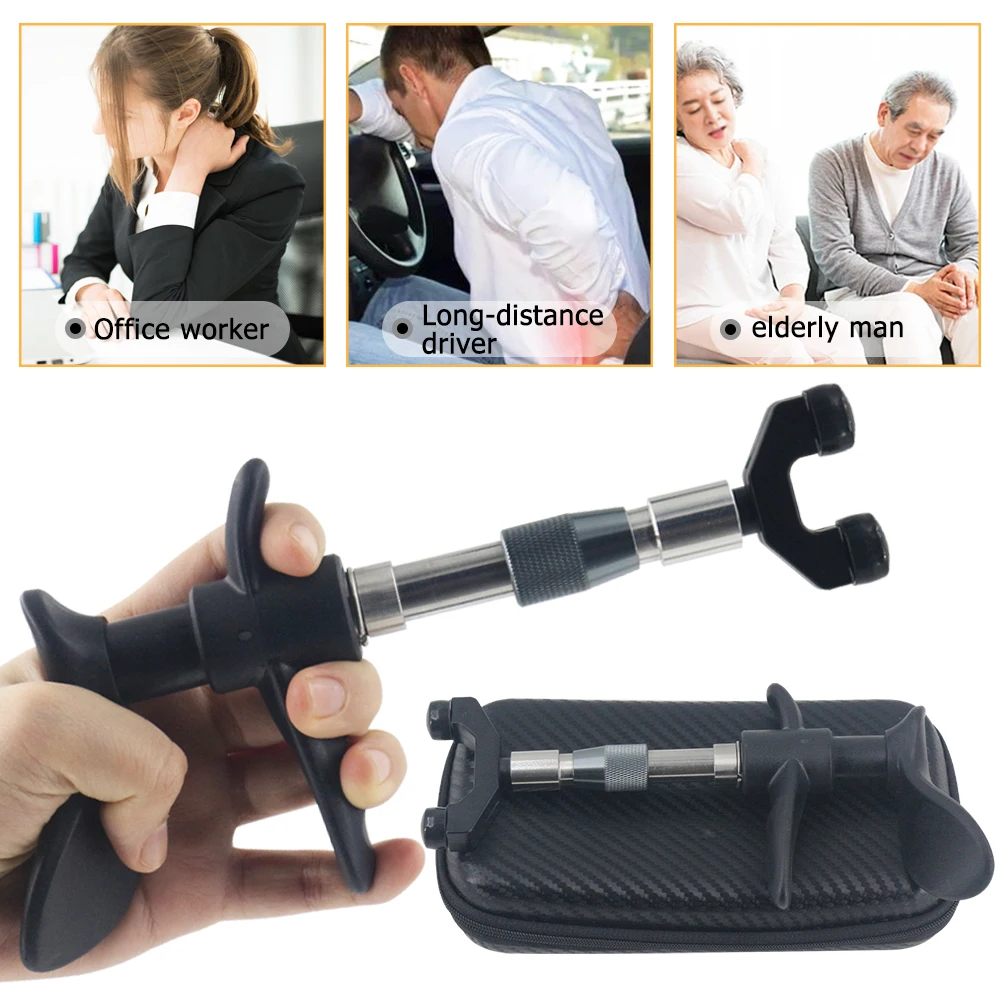 4 Head Chiropractic Adjusting Tools Spine Massage Gun Relaxation Limb Pain Relief Therapy Correction Spinal 300N Manual Massager