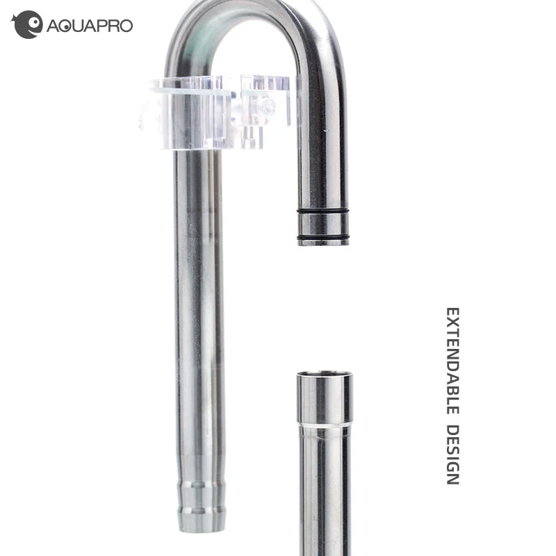 AQUAPRO Stainless Steel Inlet Outlet Skimmer Aquarium Aquatic Plants Pipe Shrimp Hose Holder Fish Tank Filter Accessories Water