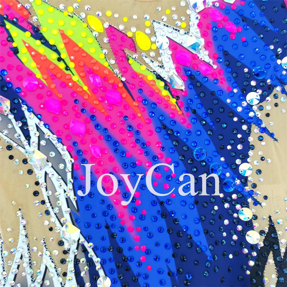 JoyCan Rhthmic Gymnastics Leotards Girls Women Blue Spandex Elegancki strój do tańca na zawody