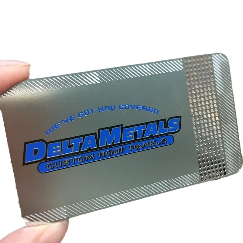 Customized. Factory Customized Stainless Steel Hollow Metal VIP Membership Card Name Card Nameplate Bookmark Sign Name Card