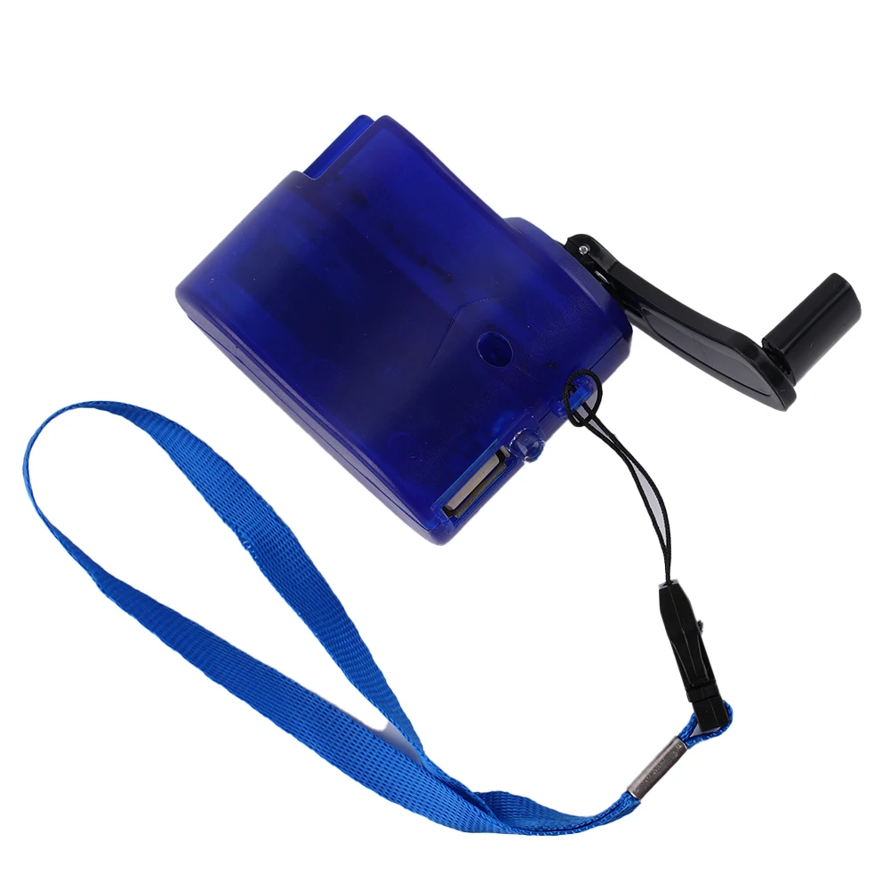 Hand Crank Phone Charger 1 Pcs 180mm Rope Length 300MA-600MA 58*46*31mm ABS Material + Components Blue/black/green