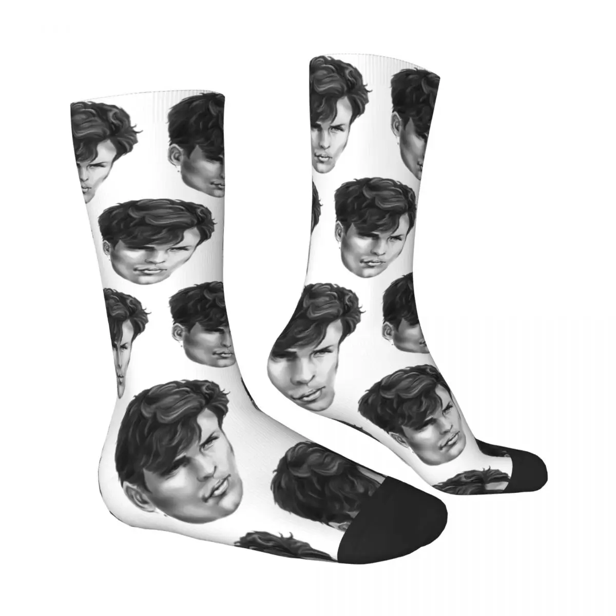 Spencer Reid From Criminal Minds Socks Retro Stockings Winter Non Skid Men's Socks Comfortable Design Running Sports Socks