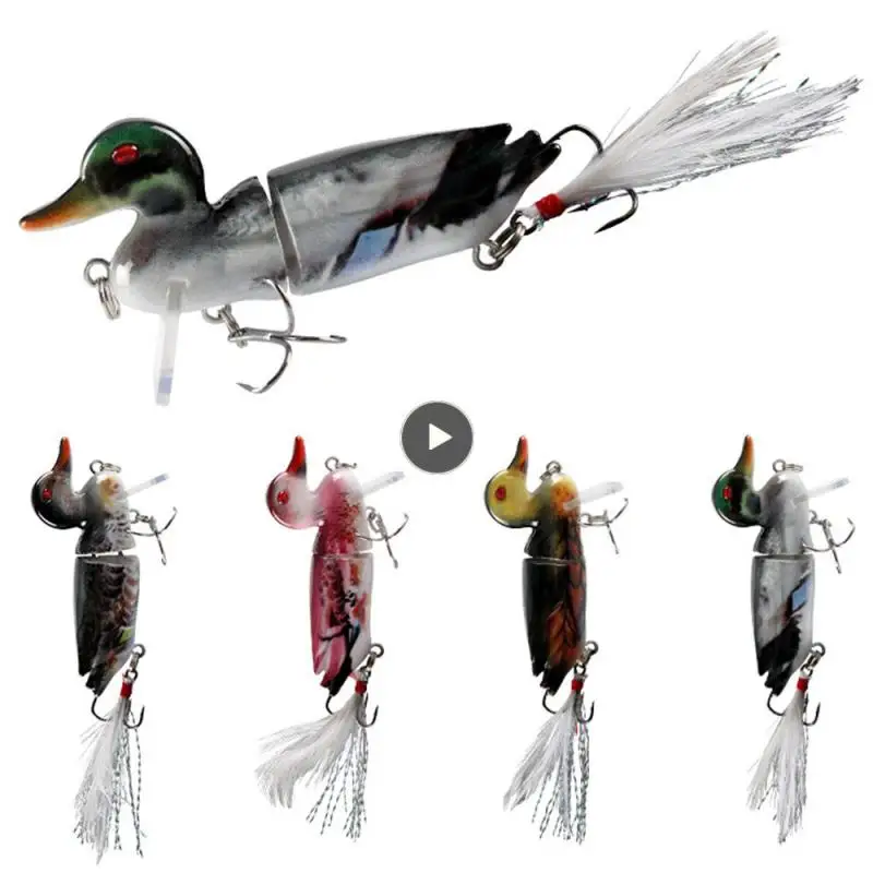 Artificial Duck Topwater Fishing Lures For Bass Floating Multi Jointed Swimbait Lifelike Sunfish Swimmer Fishing Tackle