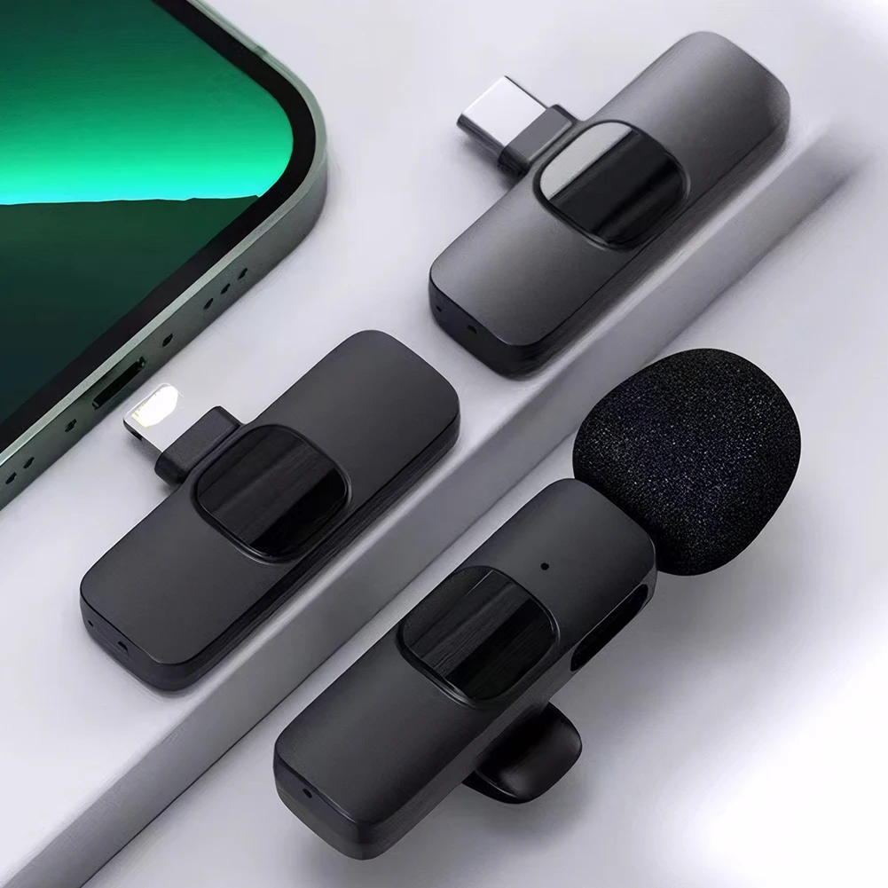 ميكروفون تسجيل الفيديو، إلغاء الضوضاء، نظام ميكروفون صغير 2.4G، ميكروفون ذكي لكاميرا الكمبيوتر اللوحي iPhone