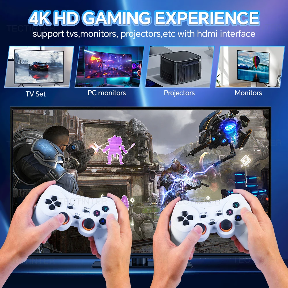 M15 Pro 4K HD لعبة عصا تلفزيون صغير ريترو لعبة فيديو وحدة التحكم 128G 40000 + GamesHandheld لعبة لاعب لوحة ألعاب لاسلكية تحكم #2