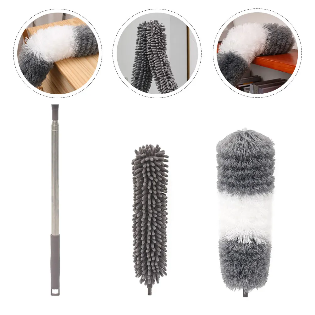 Telescopic Dust Duster Set – Microfiber Chenille Handheld Cleaner for Car, Computer, AC & Home