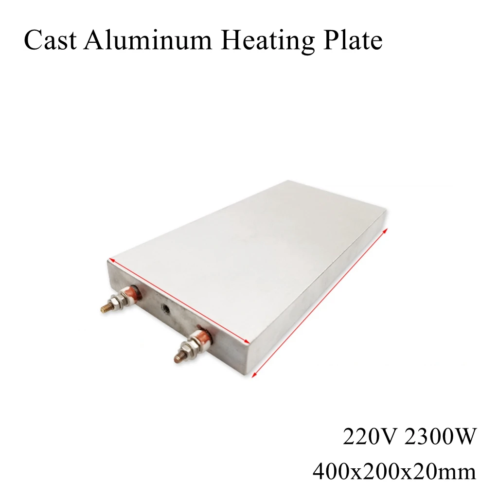 400*200mm Cast Aluminum Heating Plate High Temperature Flat Electric Band Heater Pad Mat Board Press Machine Extruder Laminator