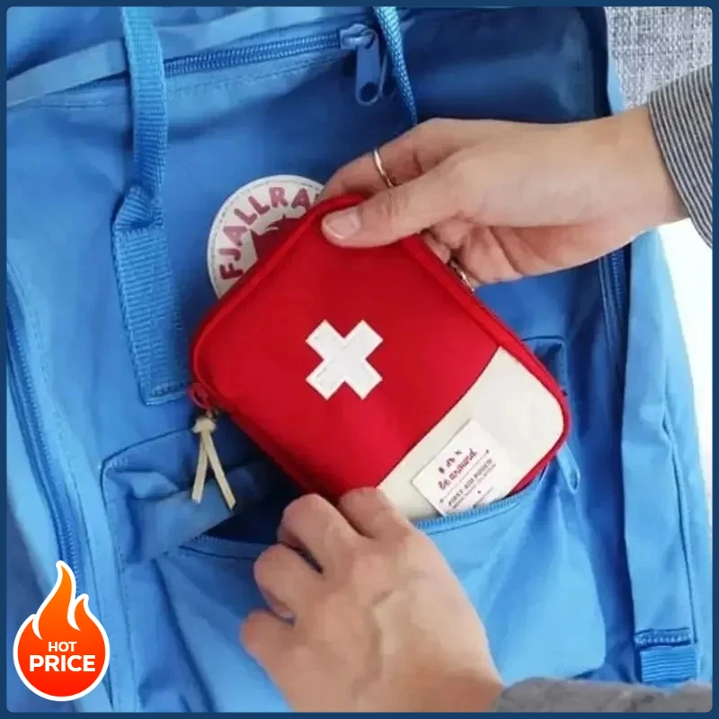 

Mini Portable Medicine Bag Travel First Aid Kit Medicine Bag Storage Bag Survival Kit Medicine Box Outdoor Emergency Camping