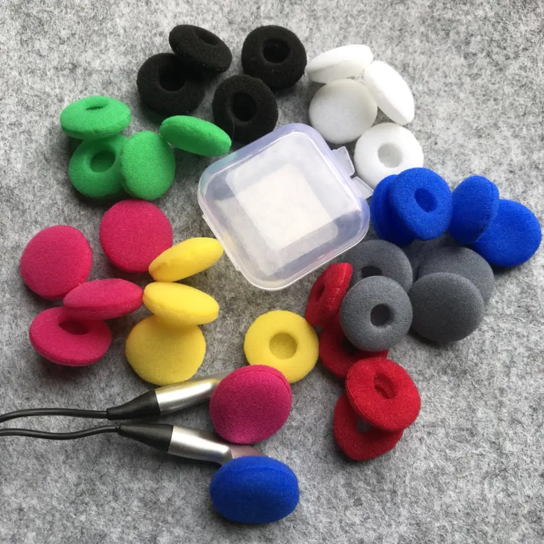 25pairs 50pcs 18mm Foam Earbud earphone earbuds Tips Headphone Ear pads cushion Replacement Sponge Covers For Earphone MP3 MP4