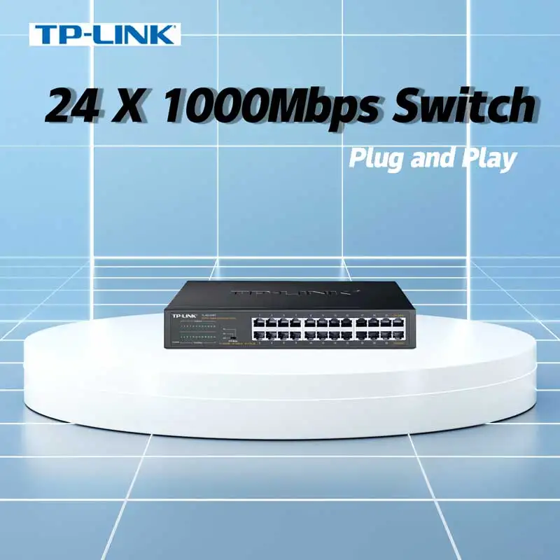 TP-LINK 24GE Gigabit Network IP Camera 24-port Switch 1000M Network Cable LAN Splitter Ethernet HUB VLAN Support TL-SG1024DT