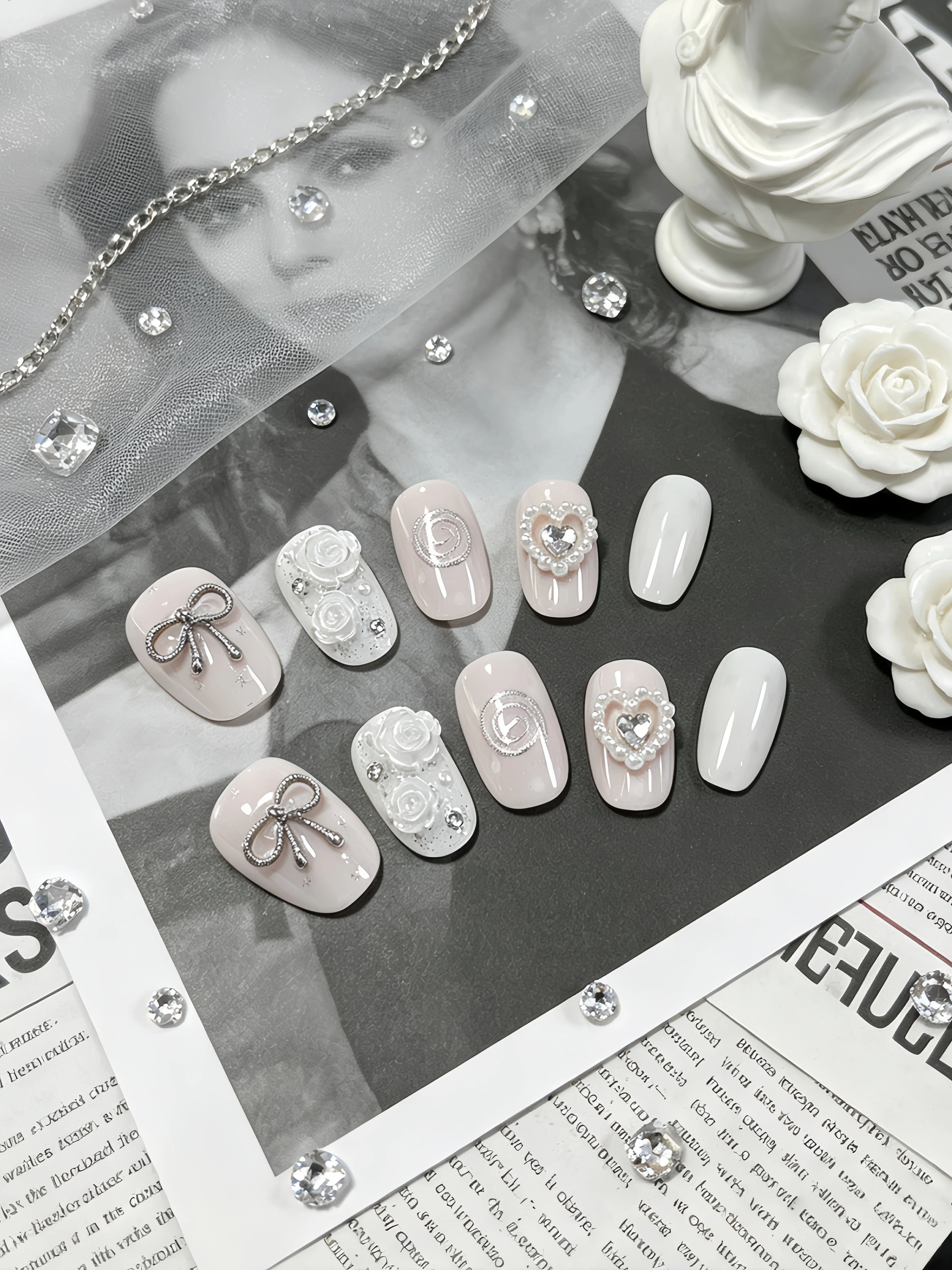 10 Short Oval-Shaped Press-On - Nail Art Oval recension och pris