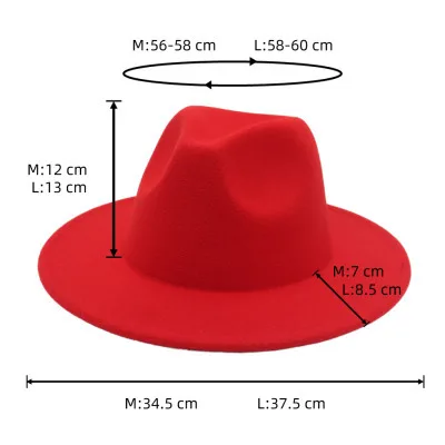 Cappelli Fedora da donna classici autunno inverno cappello da gentiluomo in feltro Jazz per uomo cappello da donna a tesa larga piatto da chiesa