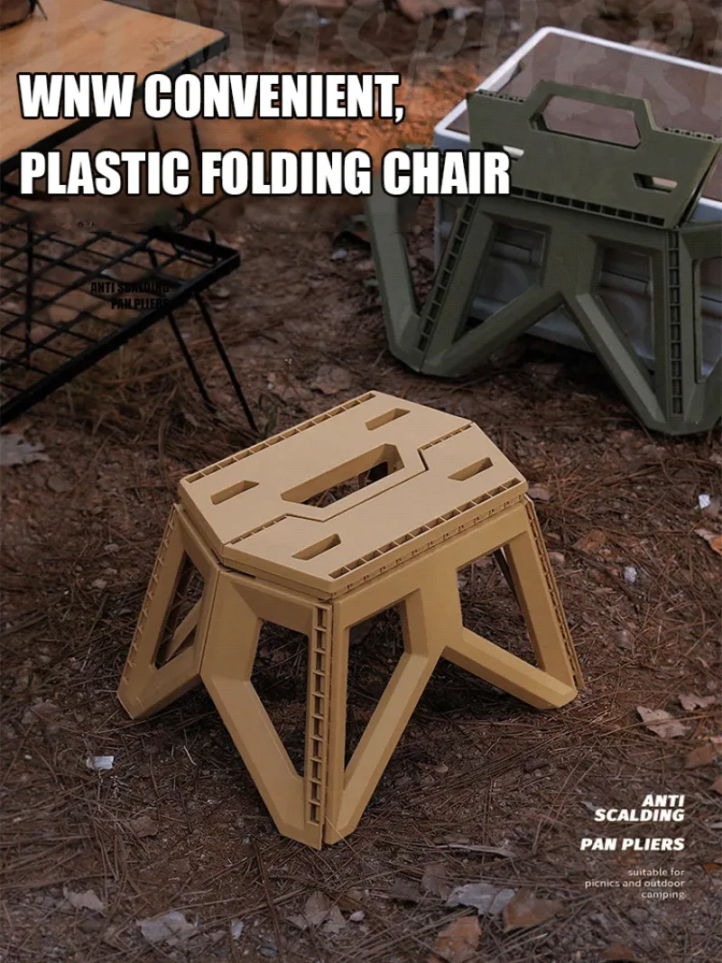 

Outdoor Portable Folding Stool Dwarf Stool Mazar Shoeshine Stool Plastic Stool Folding Stool Camping