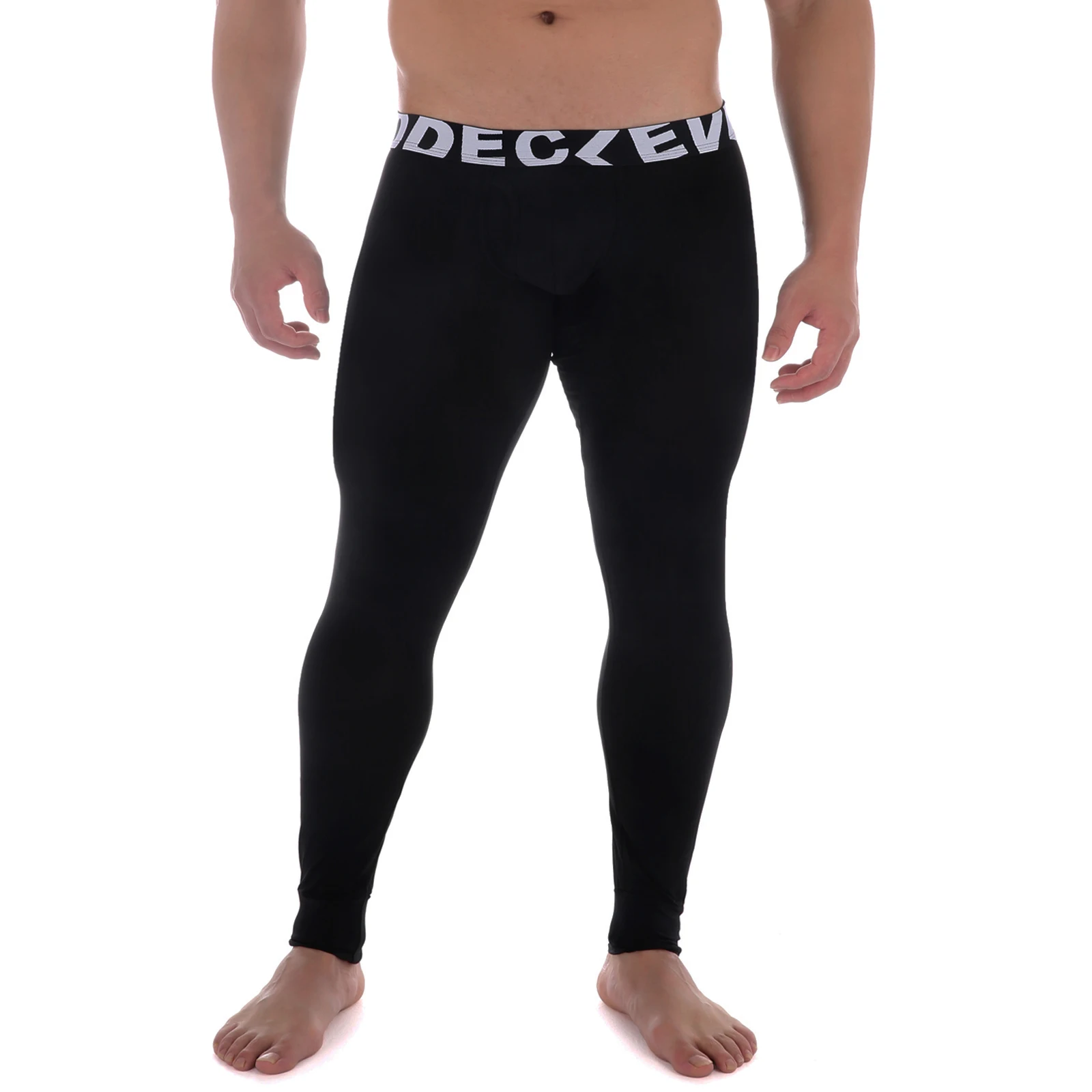 CLEVER-MENMODE Thermal Underwear Men\'s Sexy Penis Pouch Thermo Long Johns Pants Modal Leggings Bottoms Warm Pants Elastic